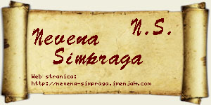 Nevena Šimpraga vizit kartica